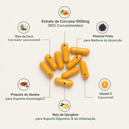 Cápsulas de Cúrcuma Curcumina (1.000mg)
